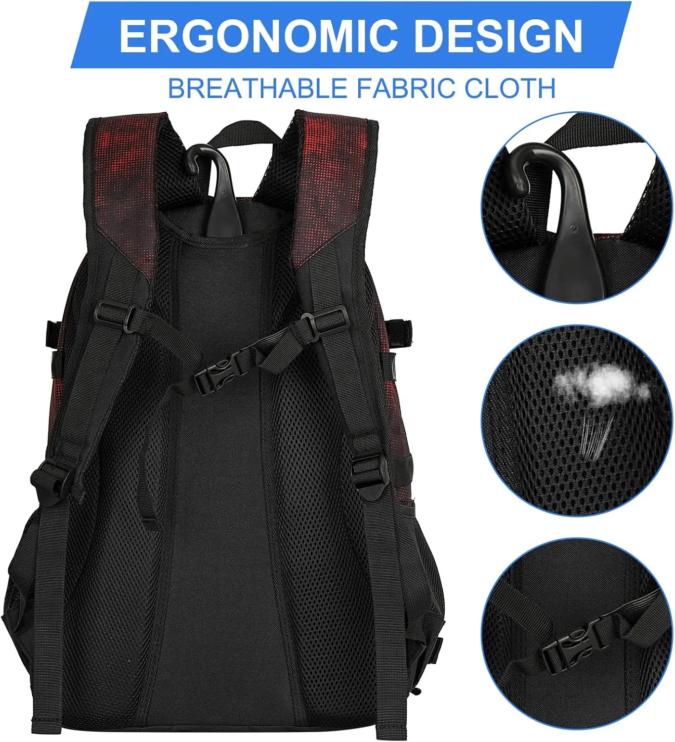 WOLT Lacrosse Bag-Lacrosse Backpack with Two Sticks Holder-Large Field Hockey Bag Holds All Sport Gears