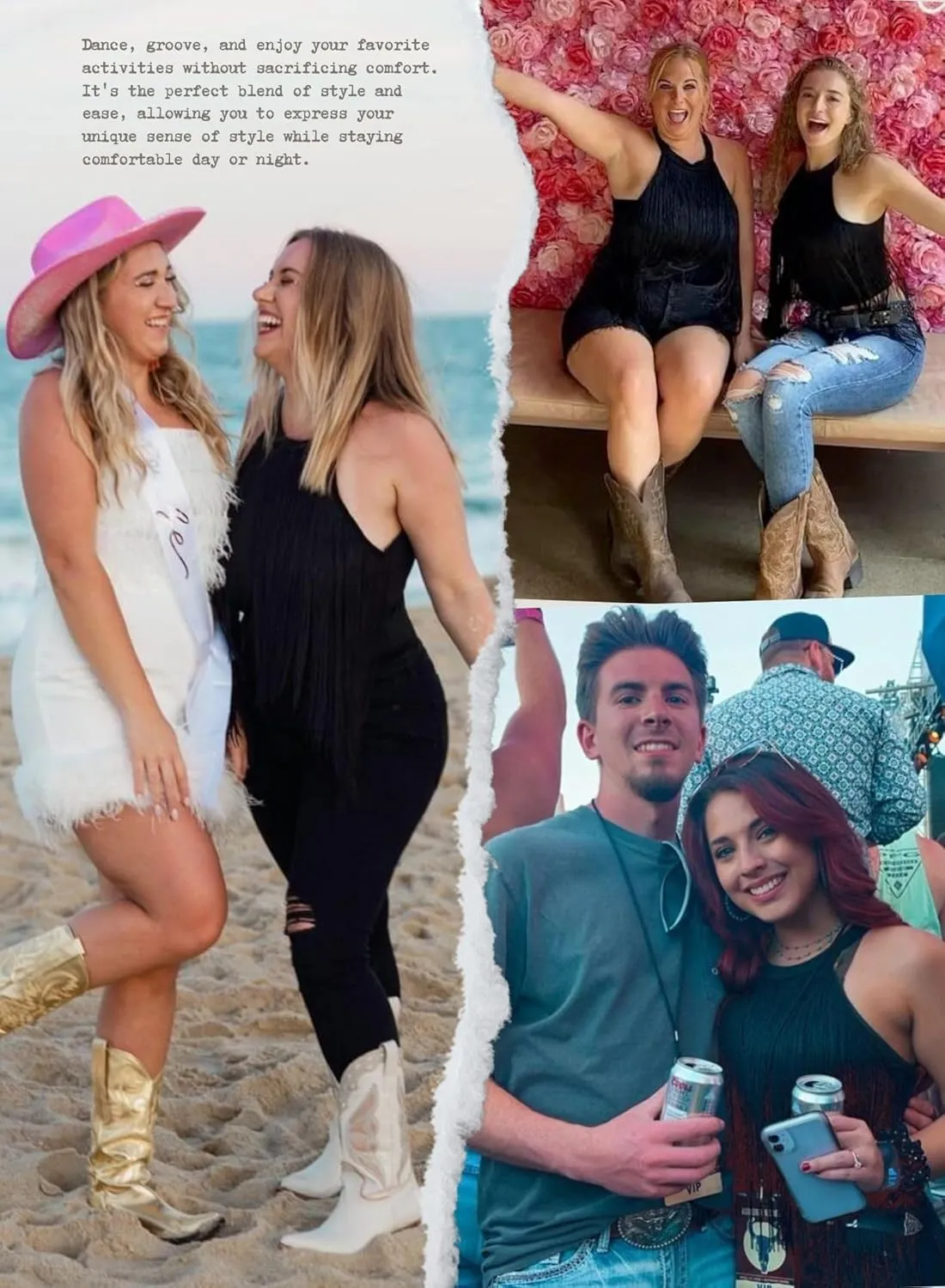 Women Cowgirl Fringe Tank Top - Country Concert Outfits Boho Halter Tassel Tops Nashville Festival High Neck Shirt