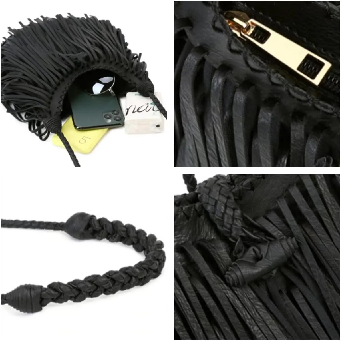 Women Fringe Tassel Crossbody Bag Hippie Boho Leather Shoulder Bag Vintage Western Cowgirl Purse Country Concert Outfits