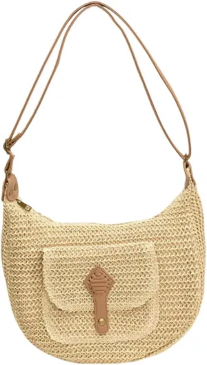 Women Shoulder Bag Pouch Beach Carrying Handbag for Spring Summer Shopping Party