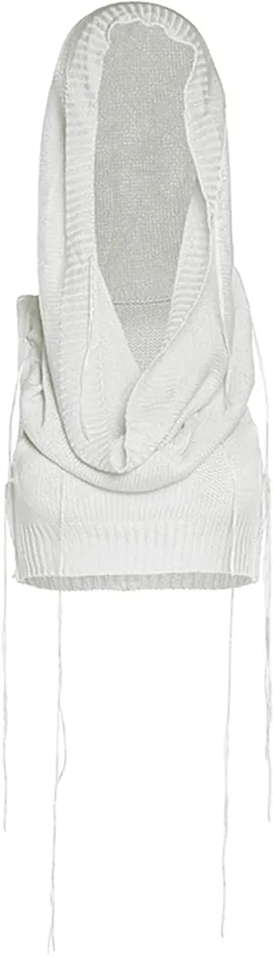 Women Sleeveless Cropped Crop Top Hoodies Sweater Knit Punk Hip Hop Dance Sexy Rave Cloth