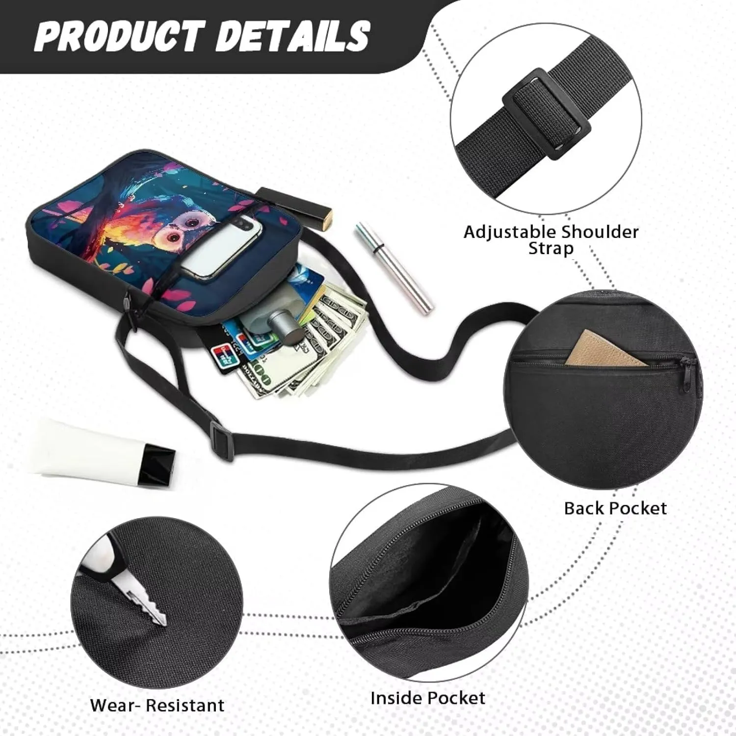 Women Small Crossbody Bag Cross Body Cell Phone Bag Purse Wallet Pouch Lightweight Sling Bag Shoulder Handbag