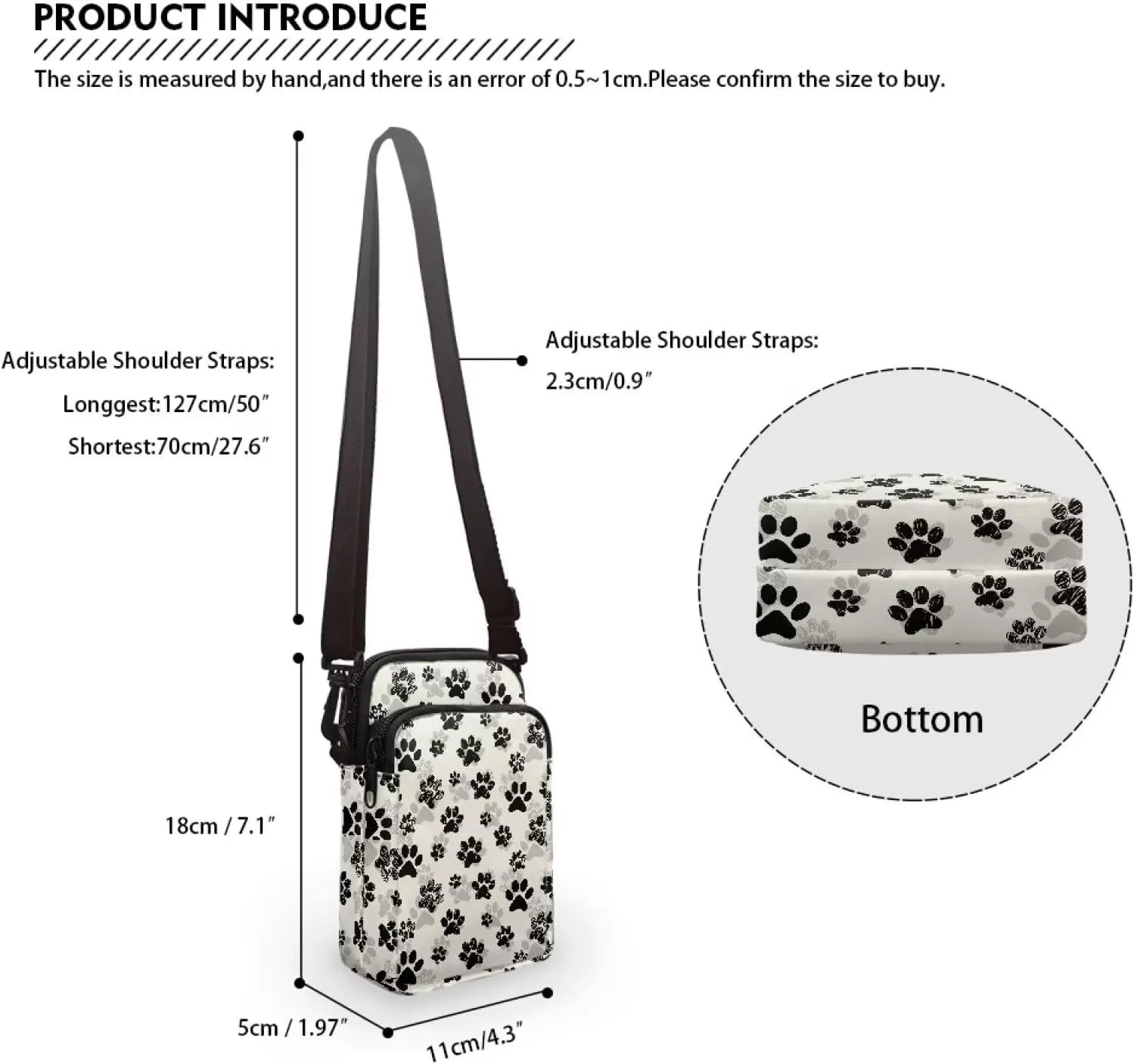 Womens Crossbody Bag Cell Phone Purse Wallet Small Shoulder Handbag Travel Sports Gym Bag