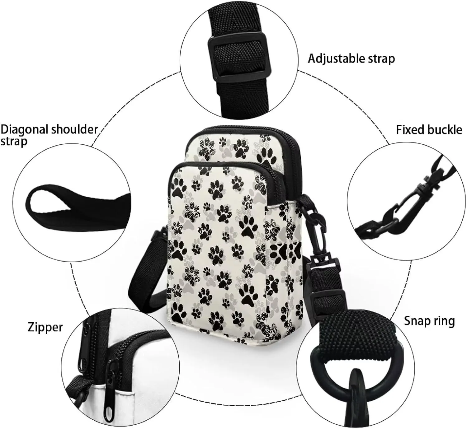 Womens Crossbody Bag Cell Phone Purse Wallet Small Shoulder Handbag Travel Sports Gym Bag