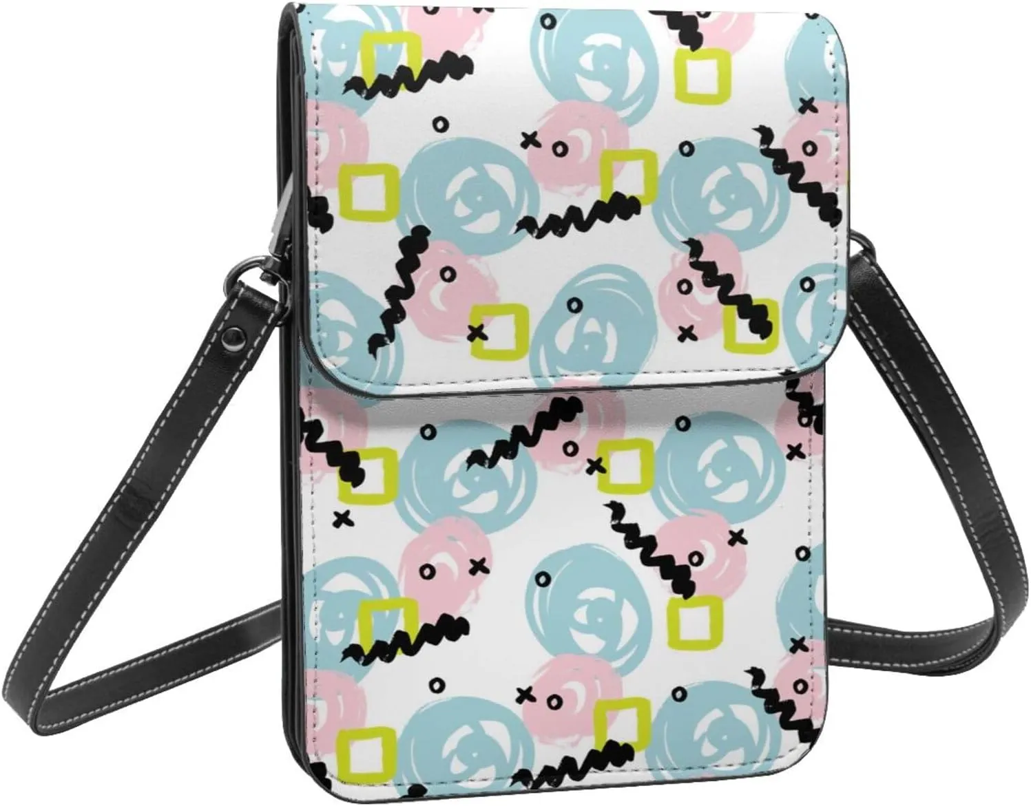 Womens Crossbody Bags Dandelion Pattern Phone Bag Wallet Purses Adjustable Strap