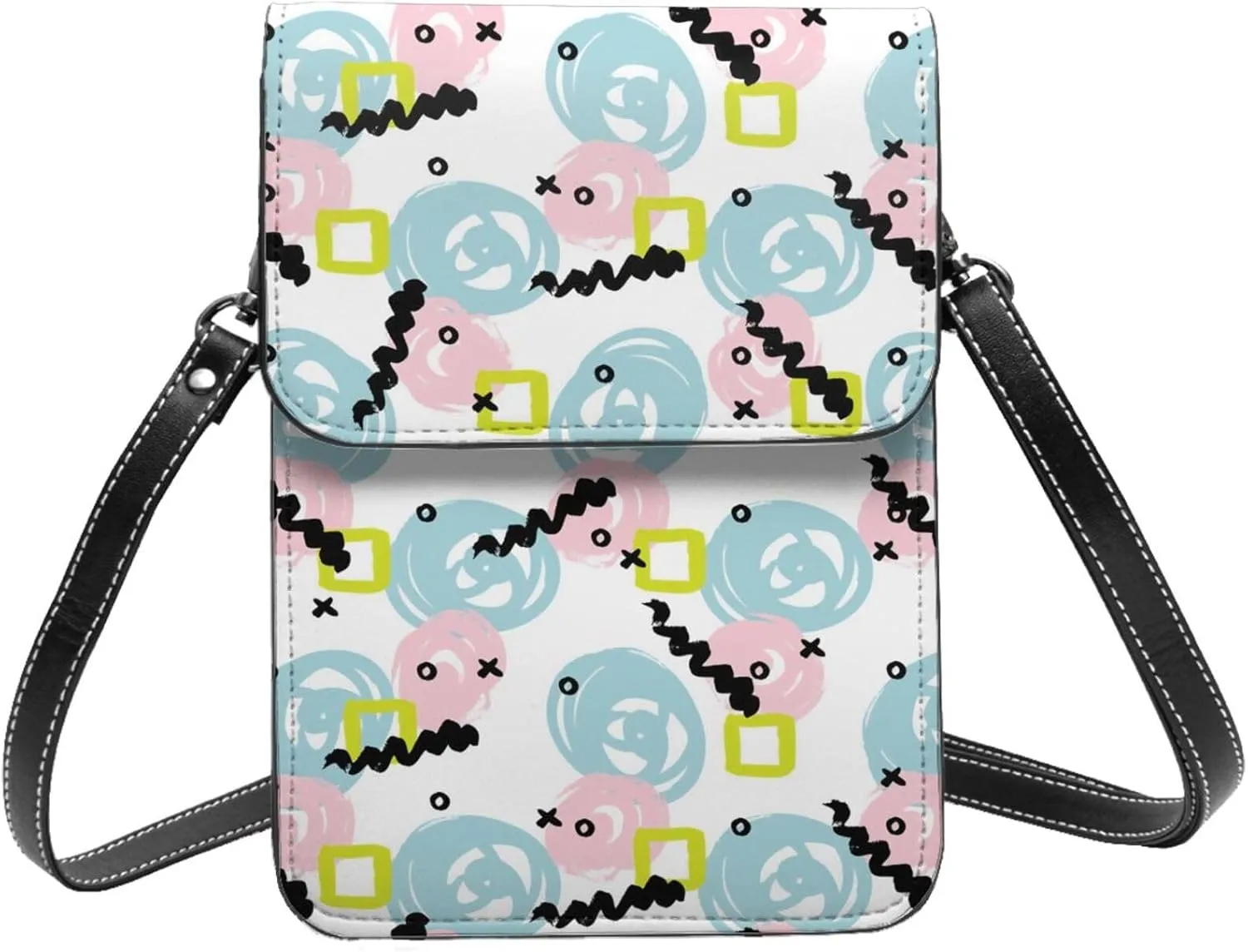 Womens Crossbody Bags Dandelion Pattern Phone Bag Wallet Purses Adjustable Strap