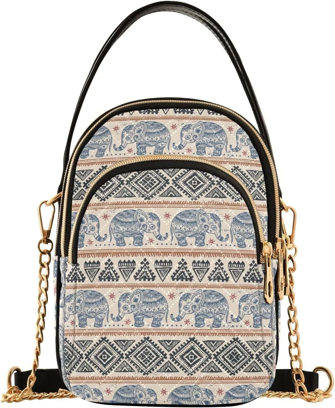Women's Crossbody Handbags with Zipper Casual Leather Small Travel Purses Crossbody Bags for Ladies