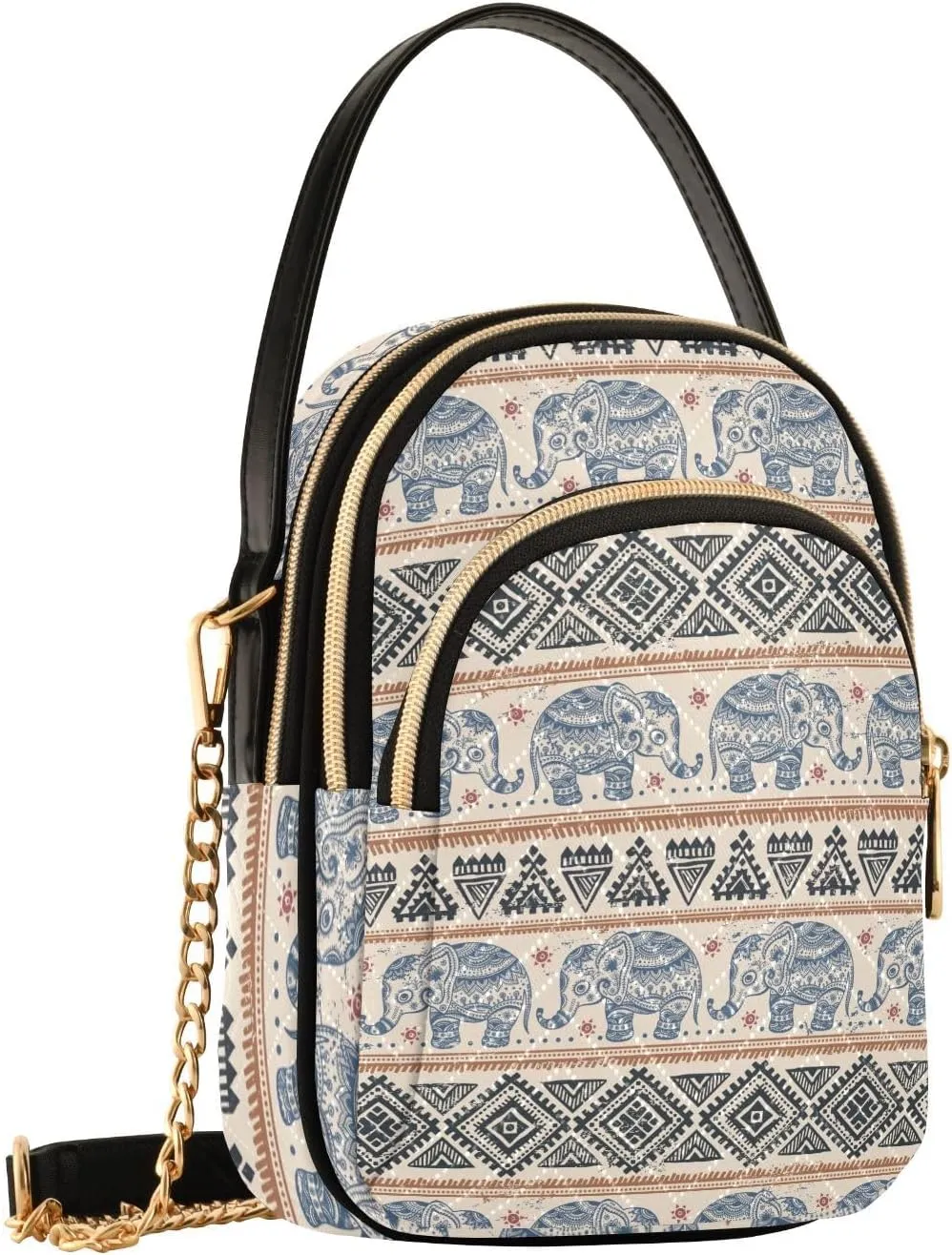 Women's Crossbody Handbags with Zipper Casual Leather Small Travel Purses Crossbody Bags for Ladies