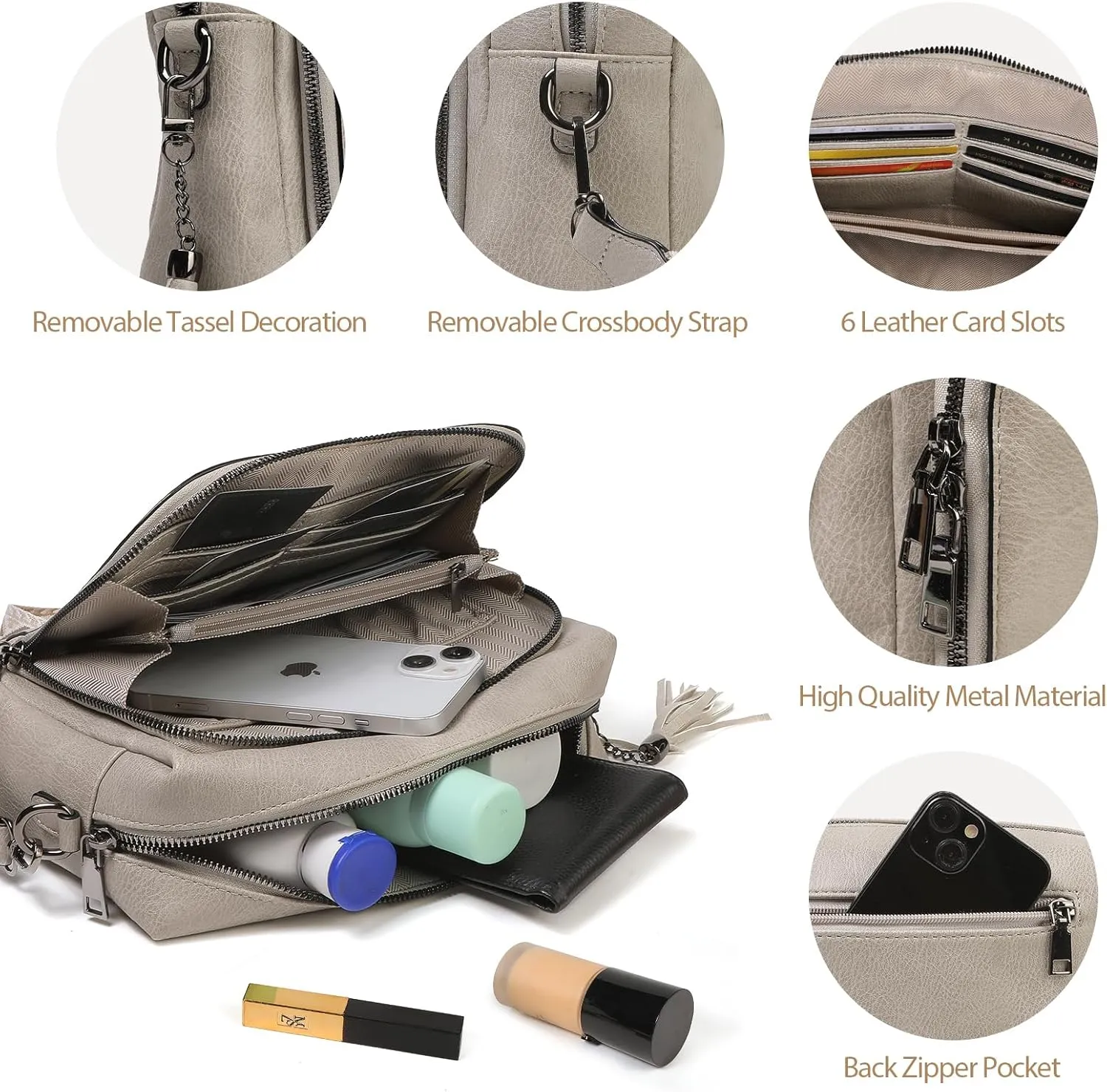 Womens Crossbody Purses,Vegan Leather Medium Cross Body Purses Bag for women,Crossbody Messenger Bag Built in Wallet