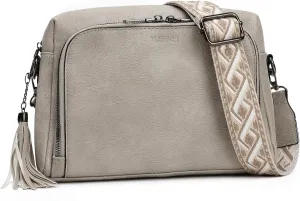 Womens Crossbody Purses,Vegan Leather Medium Cross Body Purses Bag for women,Crossbody Messenger Bag Built in Wallet