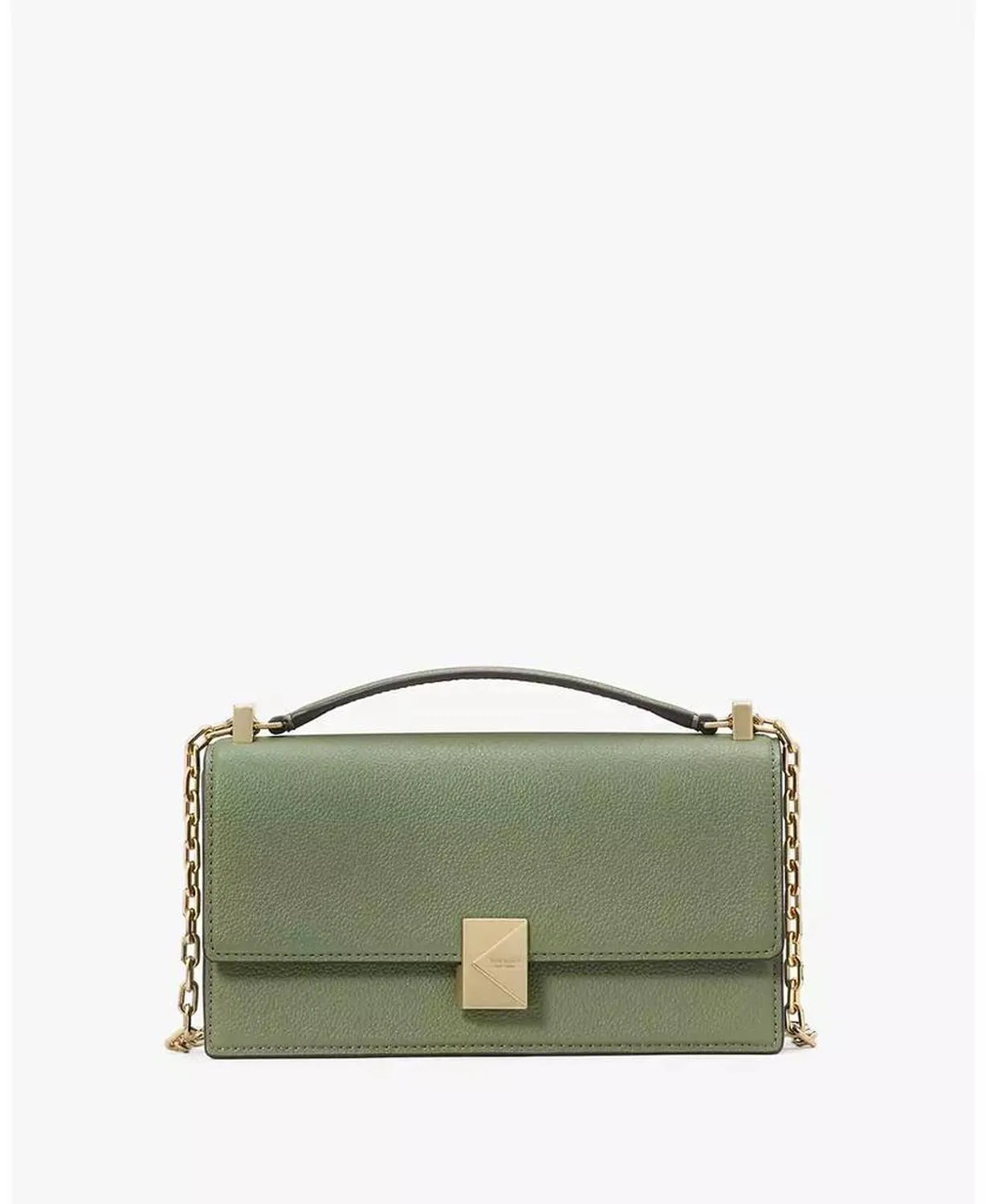 Women's Deco Pebbled Mini Flap Chain Crossbody Bag