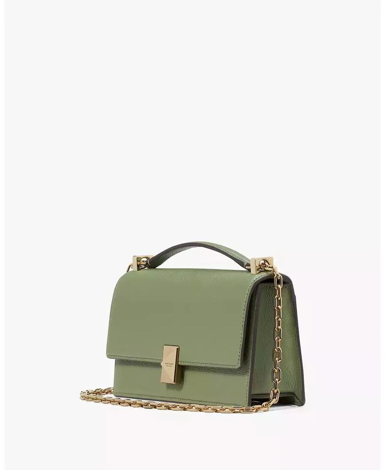 Women's Deco Pebbled Mini Flap Chain Crossbody Bag