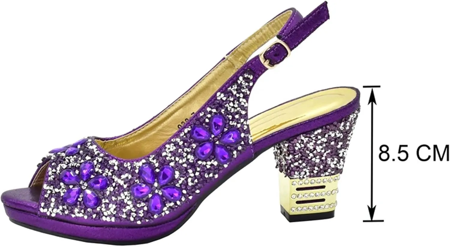 Women’s Elegant Crystal Embellished Evening Shoes and Shoulder Bag Set Italian Design Comfortable Heels for Bride