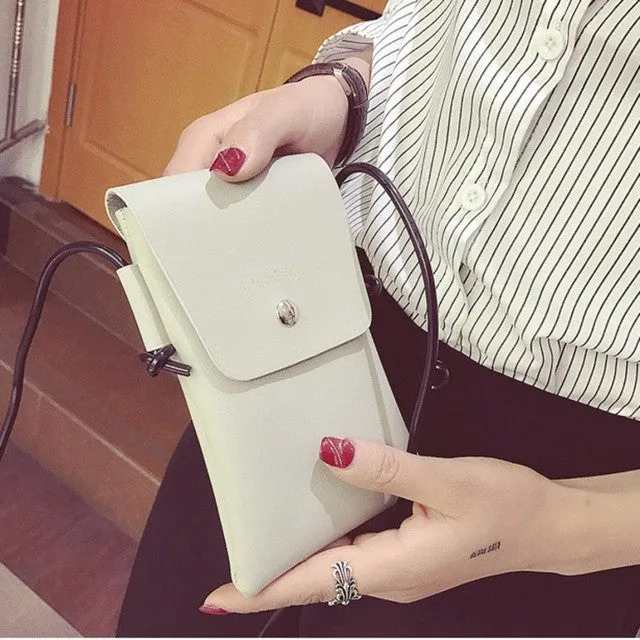 Women's Leather Slim, Crossbody Shoulder Bag