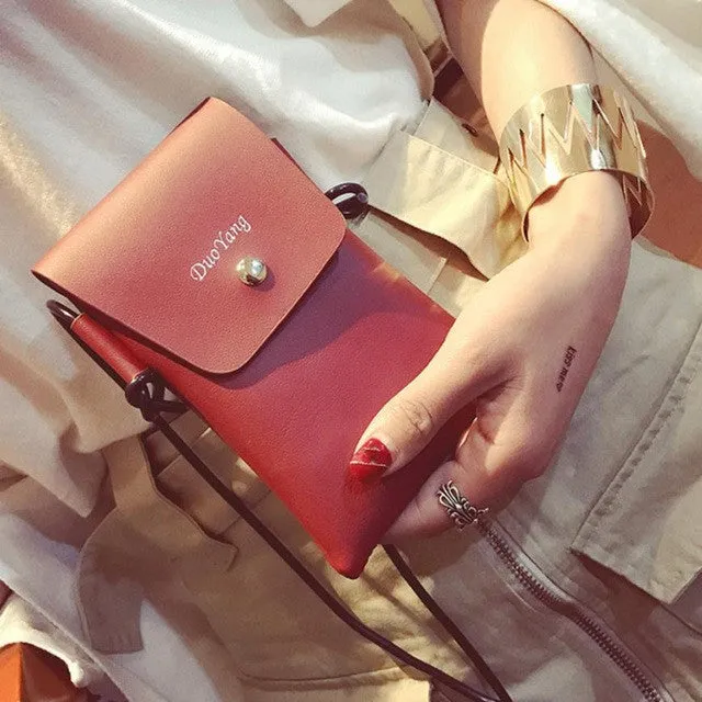 Women's Leather Slim, Crossbody Shoulder Bag