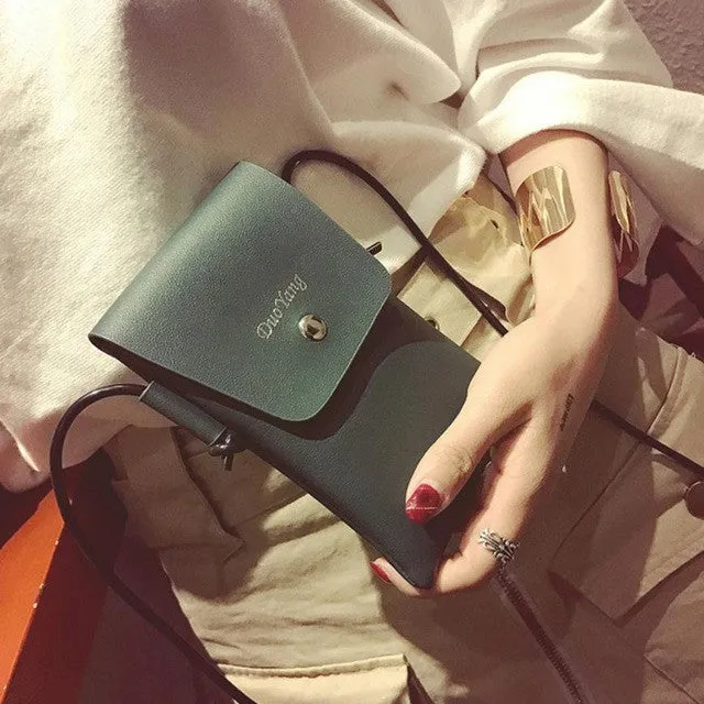 Women's Leather Slim, Crossbody Shoulder Bag