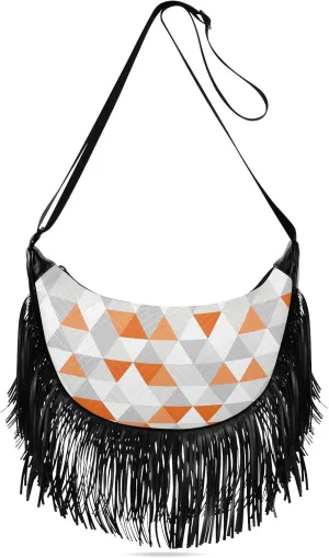 Women's PU Leather Chain Cross Body Bag, Shoulder Handbag Purse with Tassel for Ladies