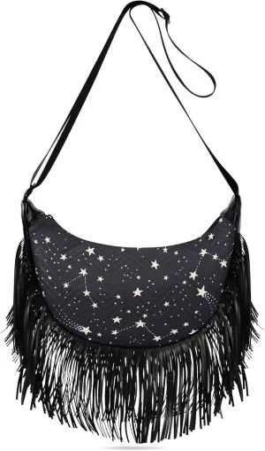 Women's PU Leather Chain Cross Body Bag, Shoulder Handbag Purse with Tassel for Ladies