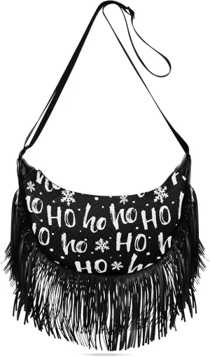 Women's PU Leather Chain Cross Body Bag, Shoulder Handbag Purse with Tassel for Ladies