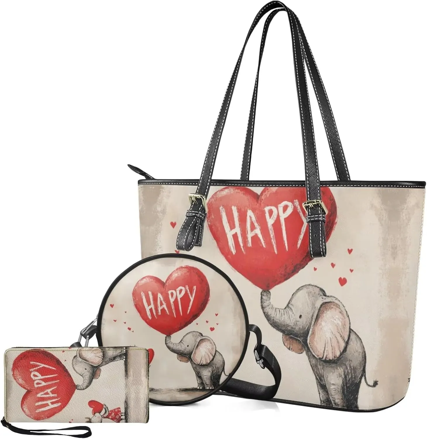 Womens Purses and Handbags Fashion Office Work Handbag Purse 3Pcs Set