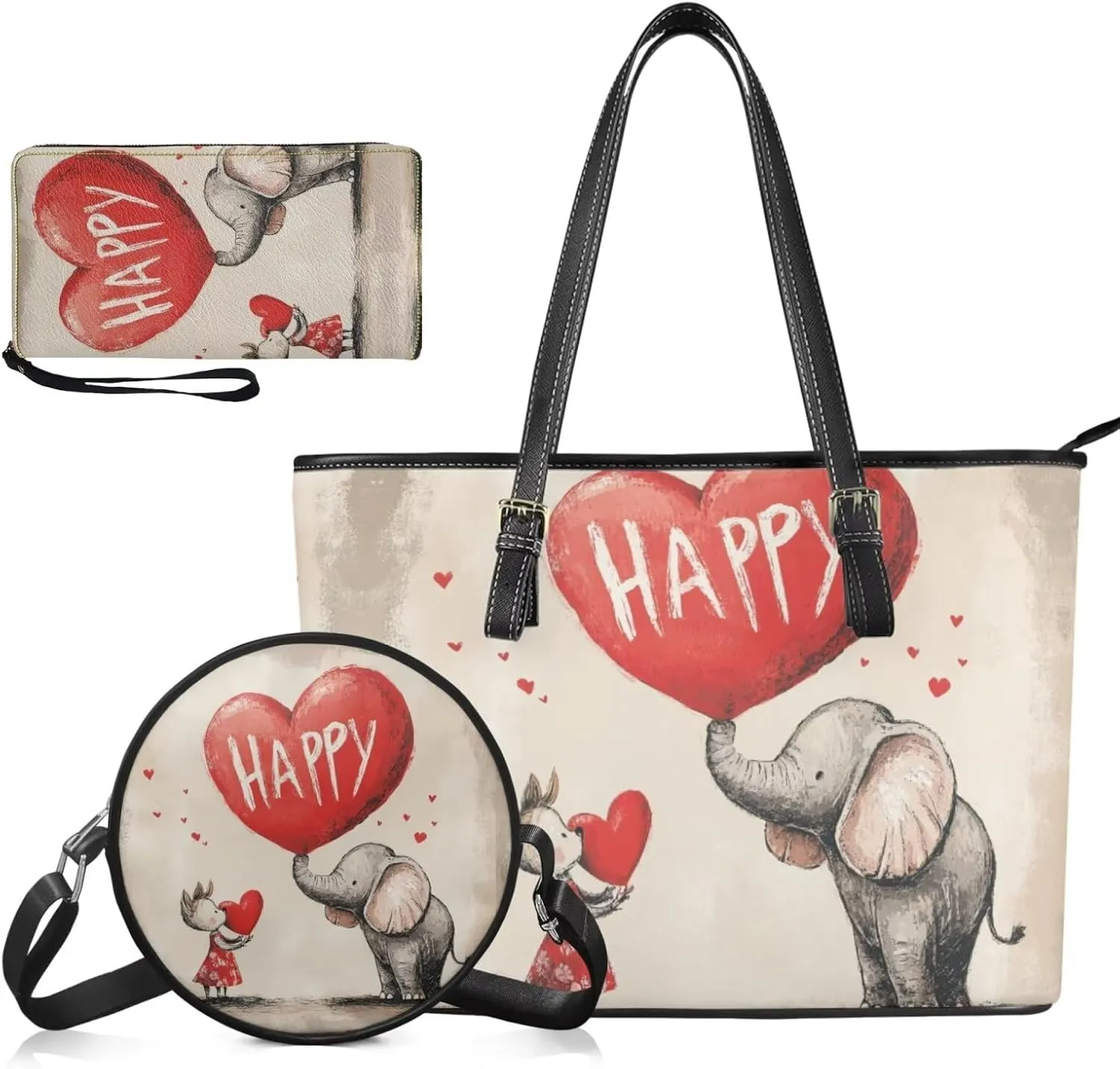 Womens Purses and Handbags Fashion Office Work Handbag Purse 3Pcs Set