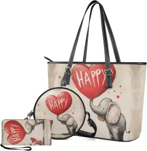 Womens Purses and Handbags Fashion Office Work Handbag Purse 3Pcs Set