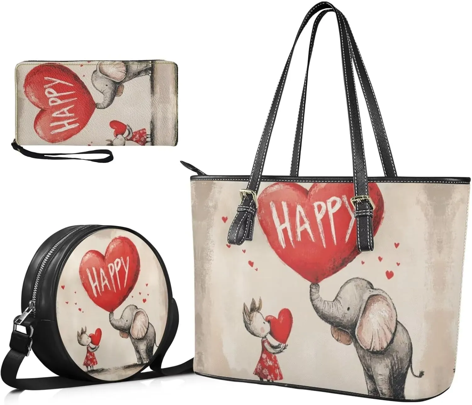 Womens Purses and Handbags Fashion Office Work Handbag Purse 3Pcs Set
