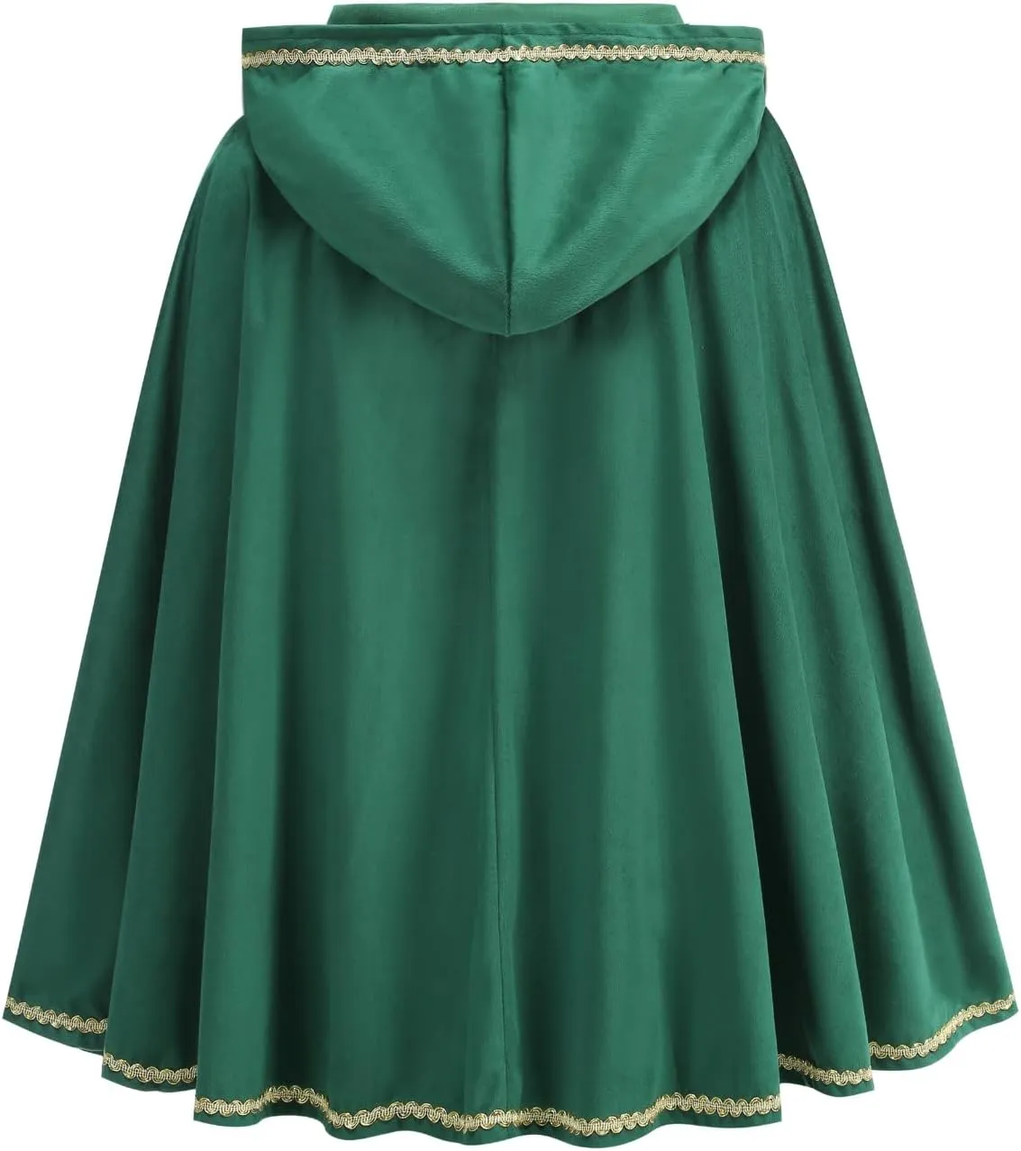 Women's Velvet Cape with Hood Renaissance Medieval Costume Cloak Halloween Christmas Queen Princess Outfit Dress Up