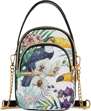 Women's Wave Cross Body Chest Bag, 52 inch Gold Chain Shoulder Handbag Purse