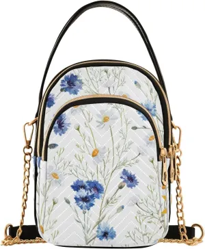 Women's Wave Cross Body Chest Bag, 52 inch Gold Chain Shoulder Handbag Purse