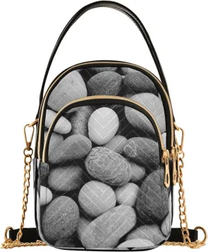 Women's Wave Cross Body Chest Bag, 52 inch Gold Chain Shoulder Handbag Purse