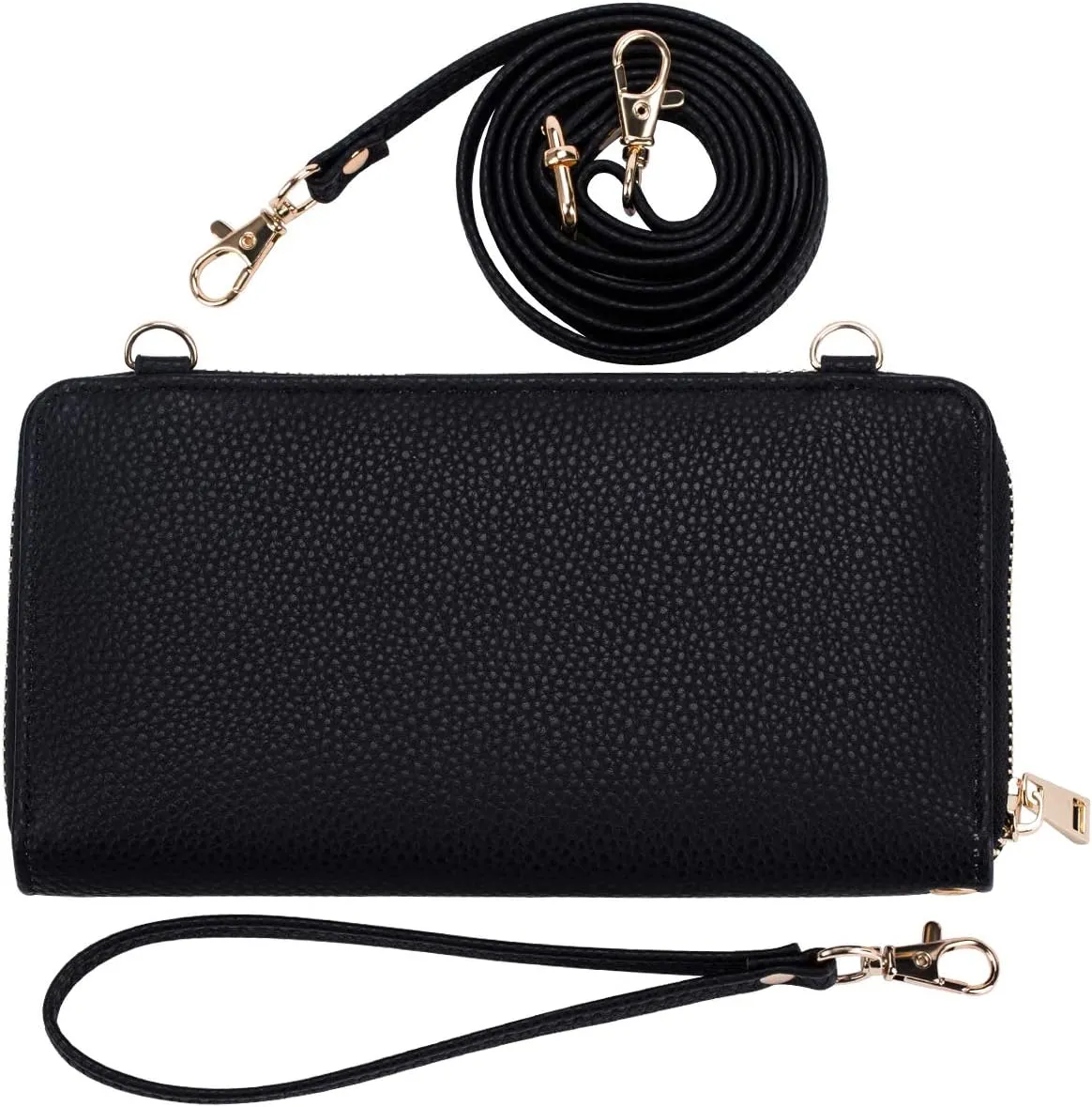 Womens Wristlet Wallet Crossbody Bag Cellphone Purse Handbag RFID Card Slots 2 Strap Wrist