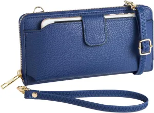 Womens Wristlet Wallet Crossbody Bag Cellphone Purse Handbag RFID Card Slots 2 Strap Wrist