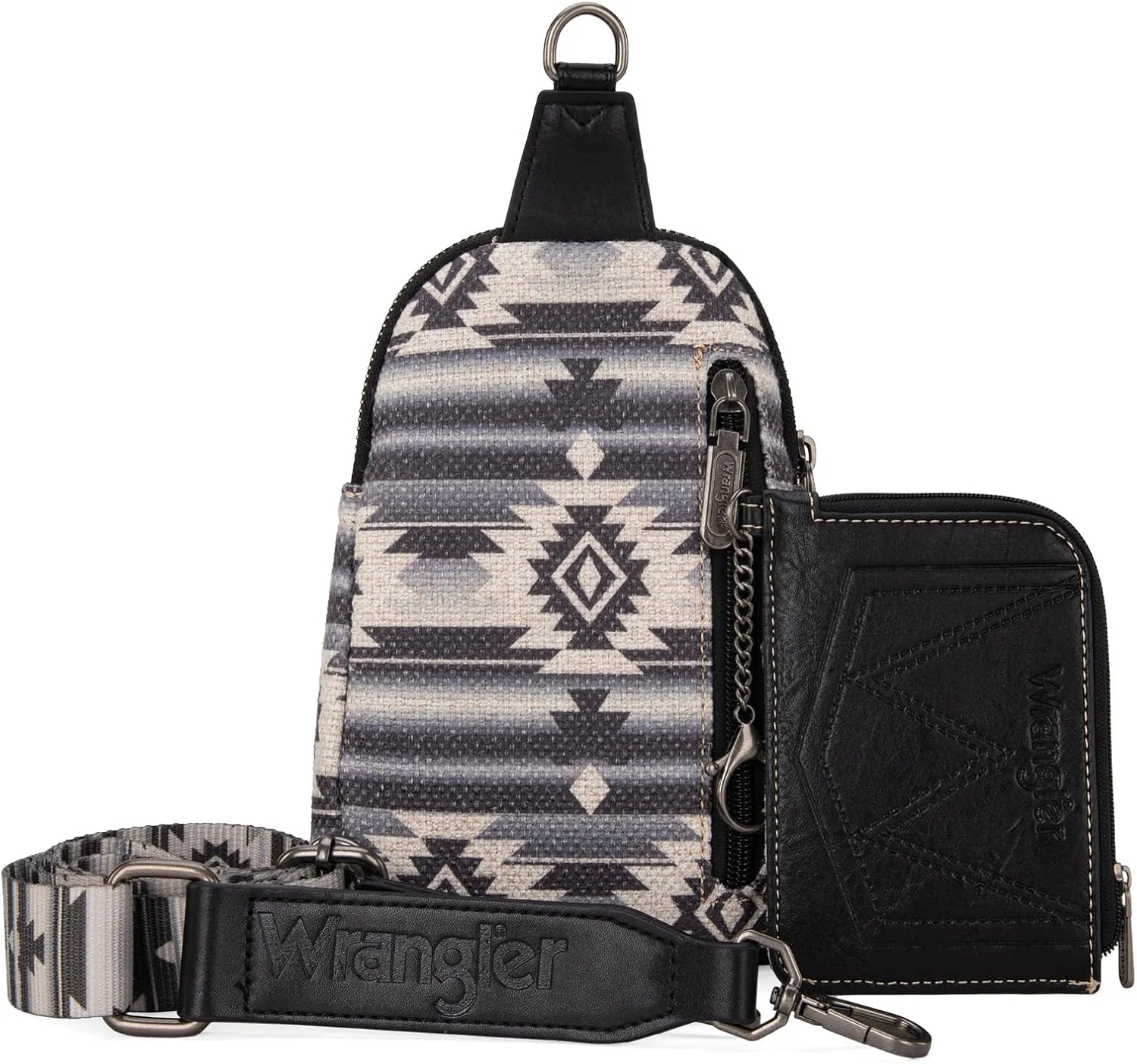 Wrangler Aztec Crossbody Sling Bags for Women Wallet Set