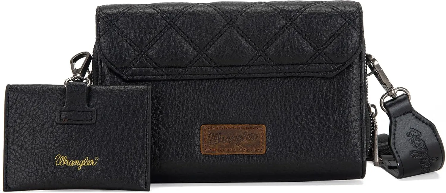 Wrangler Crossbody Wallet Purses for Women Rfid Blocking Wallet Purses with Crossbody Strap
