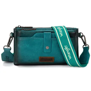 Wrangler Dual Zipper Compartment Crossbody Bag