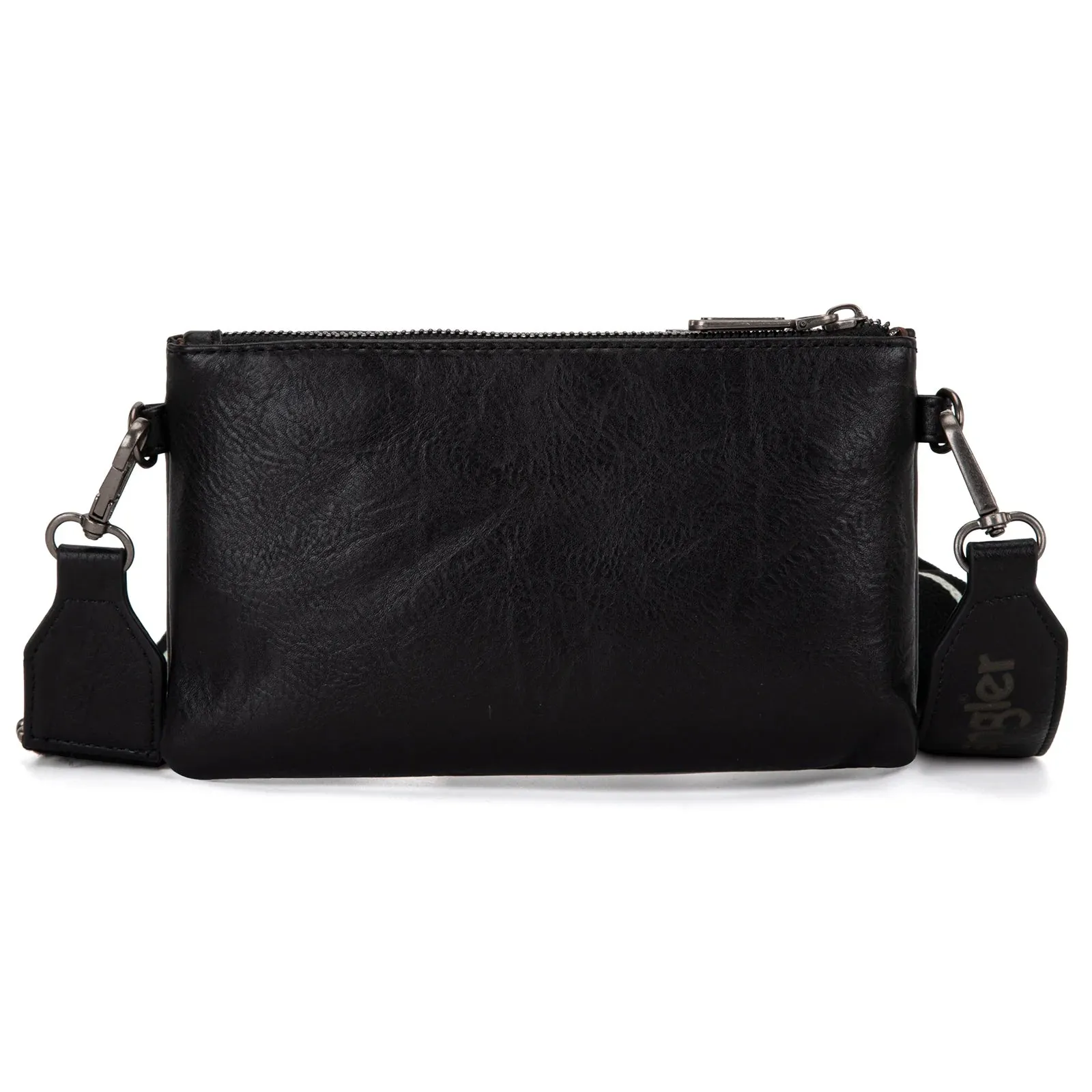 Wrangler Dual Zipper Compartment Crossbody Bag