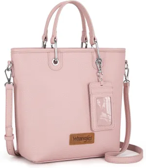 Wrangler Tote Bag for Women Casual Work Top-handle Handbag with Card Holder