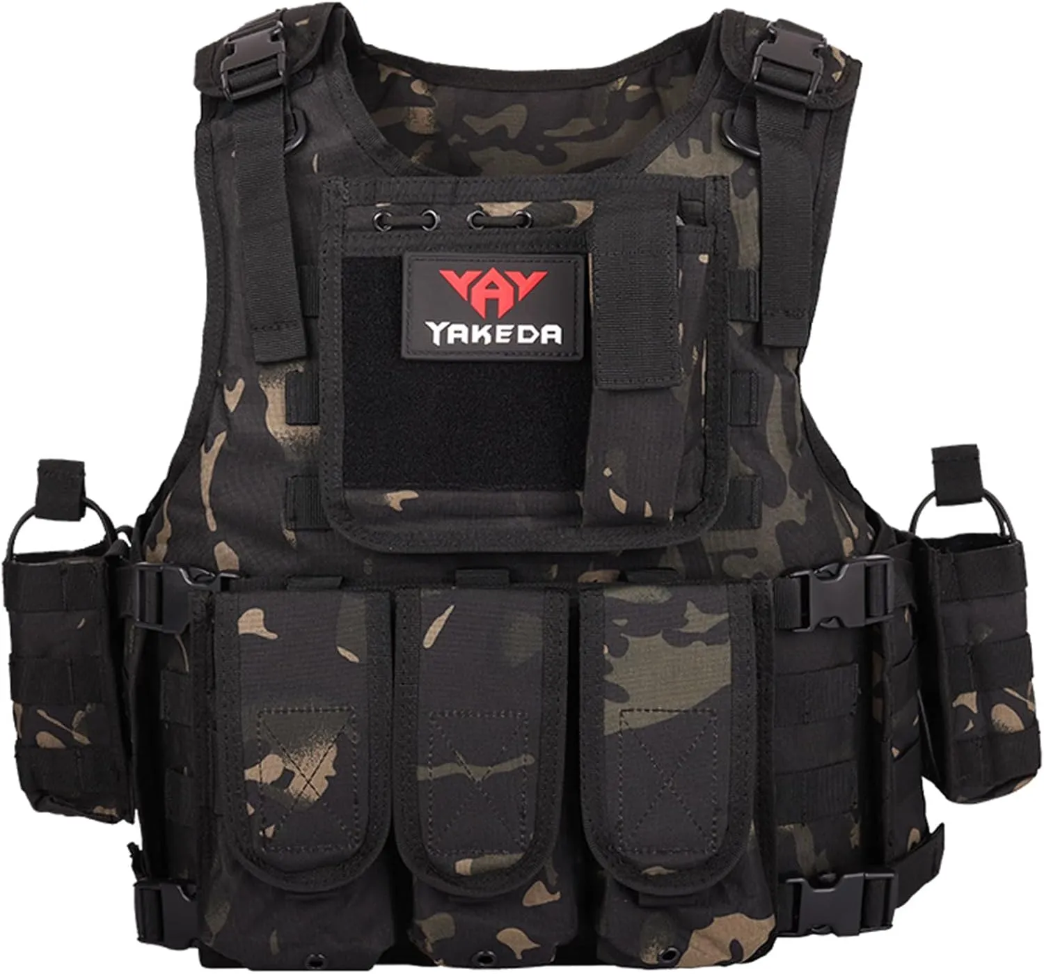 YAKEDA Adjustable Tactical Airsoft Training Vest | Camping, Fishing, Hunting,Gift for Halloween and New Year