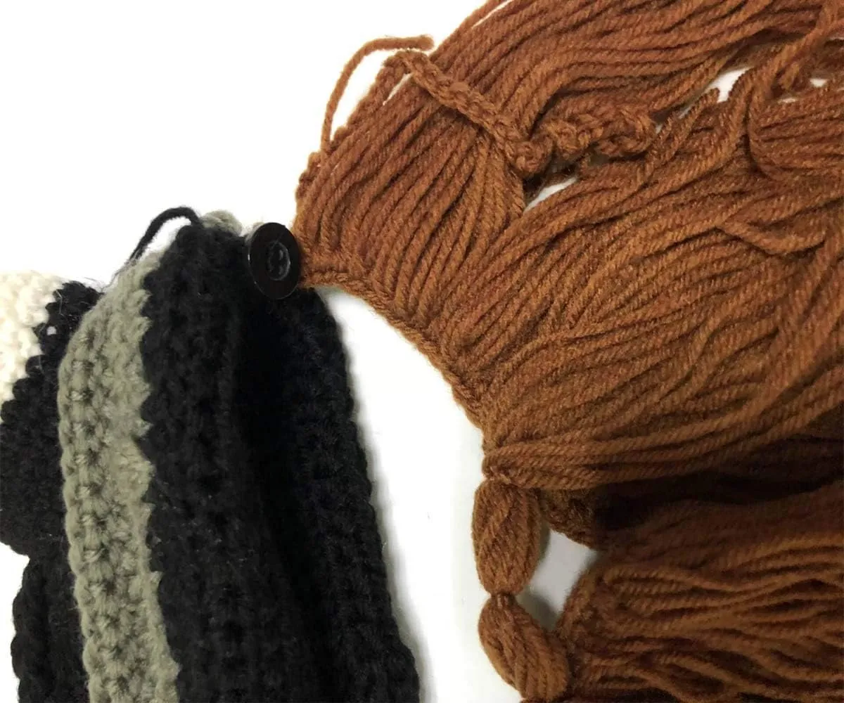 YEKEYI Wig Beard Hats Handmade Knit Warm Winter Caps Ski Funny Mask Beanie for Men Women YEKEYI
