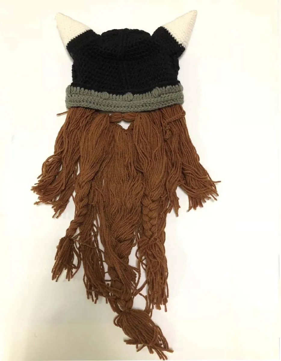 YEKEYI Wig Beard Hats Handmade Knit Warm Winter Caps Ski Funny Mask Beanie for Men Women YEKEYI