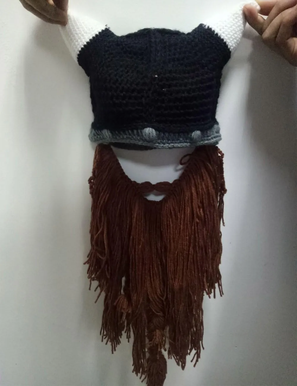 YEKEYI Wig Beard Hats Handmade Knit Warm Winter Caps Ski Funny Mask Beanie for Men Women YEKEYI