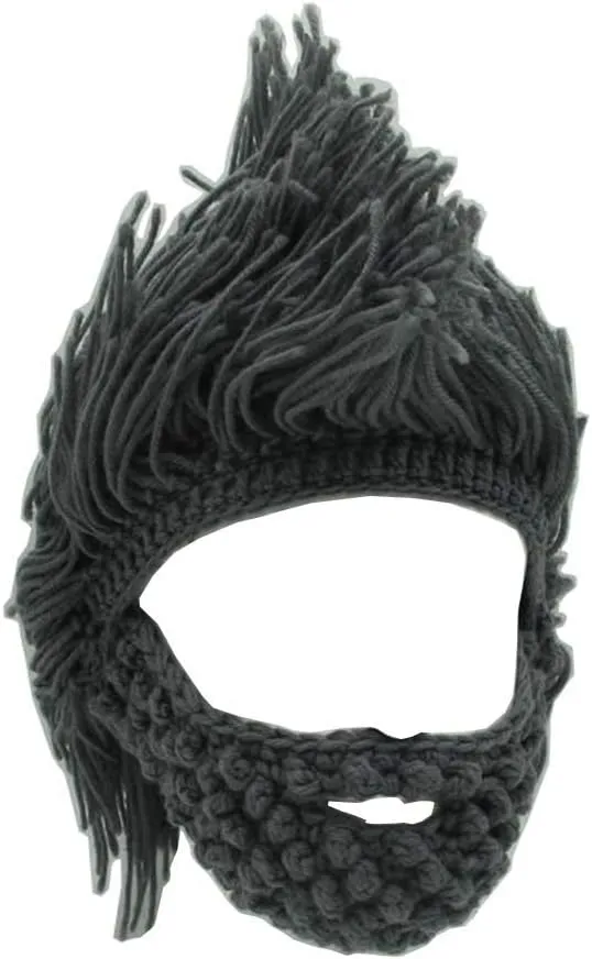 YEKEYI Wig Beard Hats Handmade Knit Warm Winter Caps Ski Funny Mask Beanie for Men Women YEKEYI