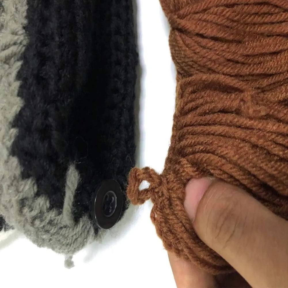 YEKEYI Wig Beard Hats Handmade Knit Warm Winter Caps Ski Funny Mask Beanie for Men Women YEKEYI