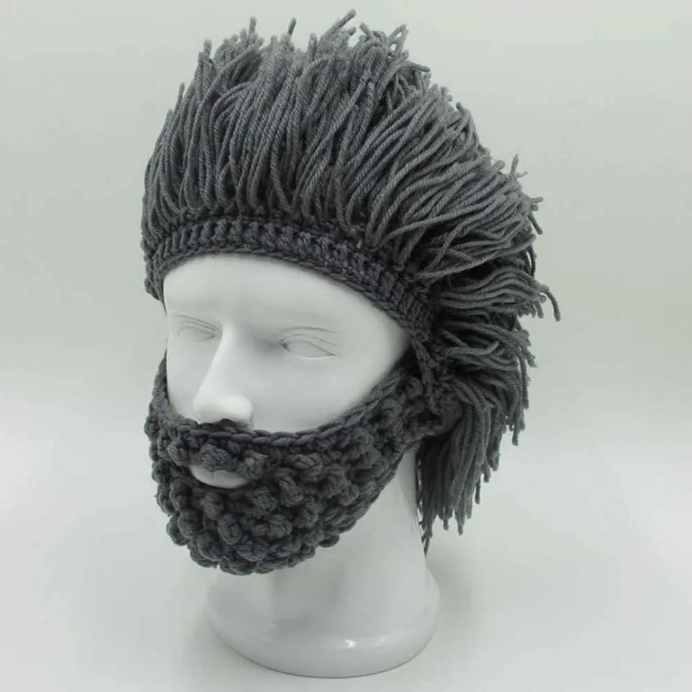 YEKEYI Wig Beard Hats Handmade Knit Warm Winter Caps Ski Funny Mask Beanie for Men Women YEKEYI