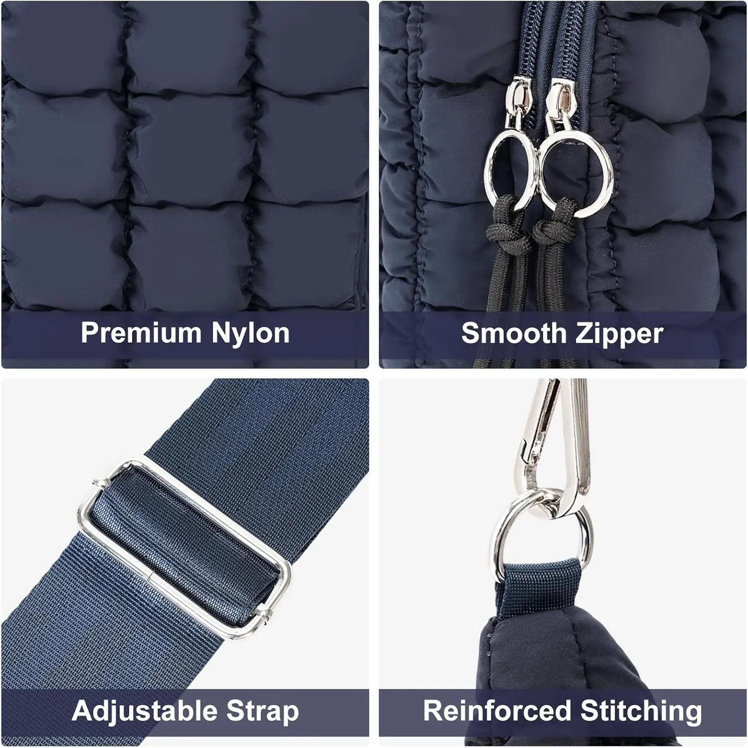 YFGBCX Water Bottle Holder with Strap Water Bottle Carrier Bag with Phone Pocket Quilted Puffer Water Bottle Sling Bag Crossbody Water Bottle Accessories