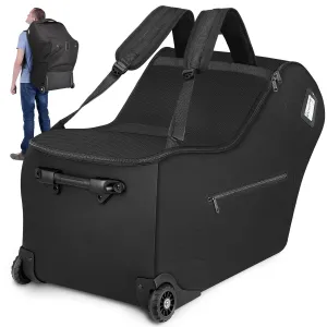 YOREPEK Carseat Bags for Air Travel with Wheels Fit for Doona Car Seat without Base, Fit for Nuna Pipa Car Seat and Base, Infant Car Seat Travel Bag Backpack,Carseat Carrier for Airport with a Pocket