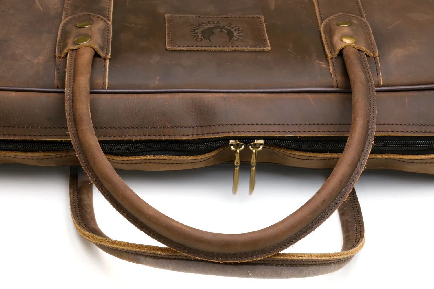 Yoshihiro Genuine Natural Leather Knife Culinary Bag (Brown)