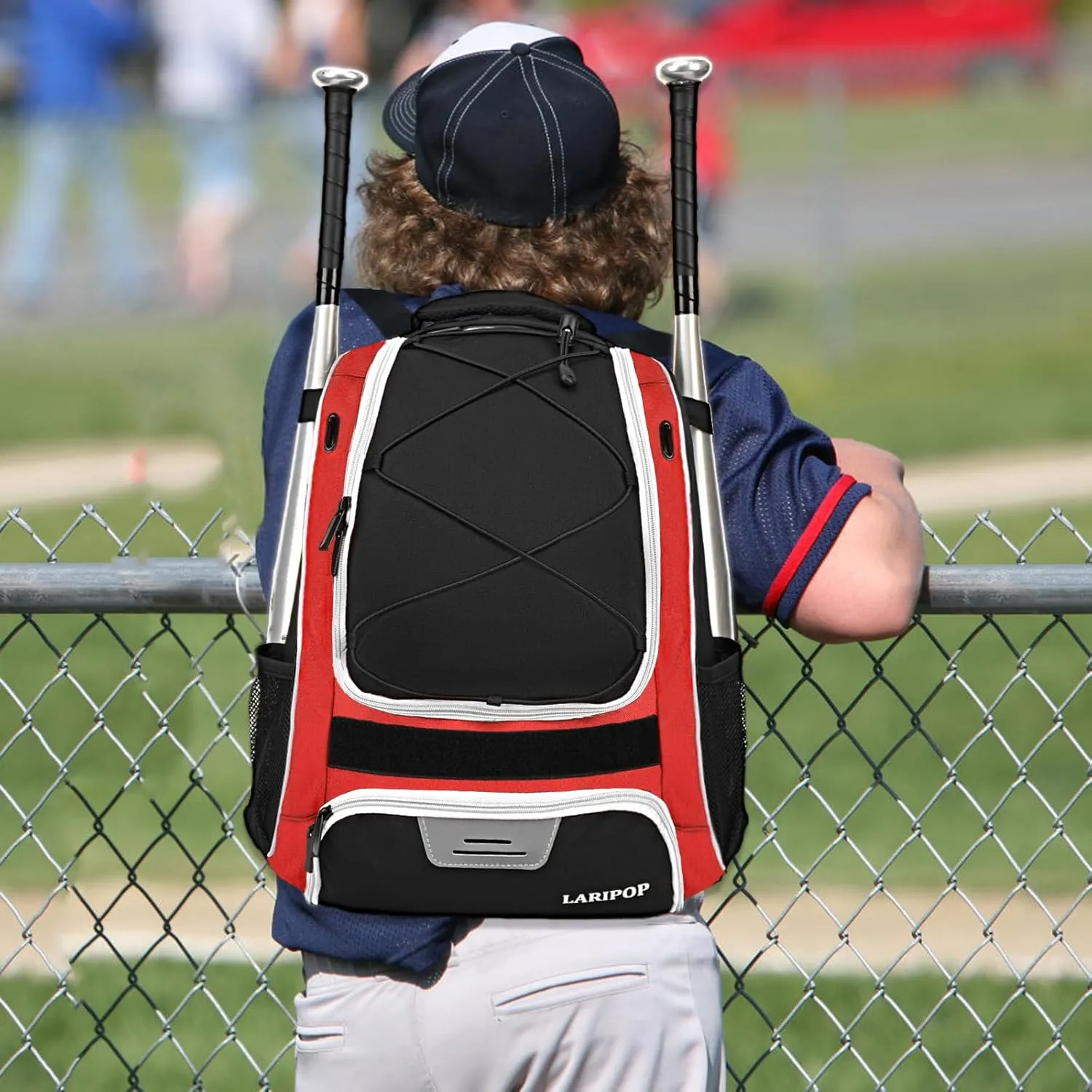 Youth Baseball Bag - Bat Backpack for Baseball, T-Ball & Softball Equipment & Gear, Bat & Glove Holder Gift
