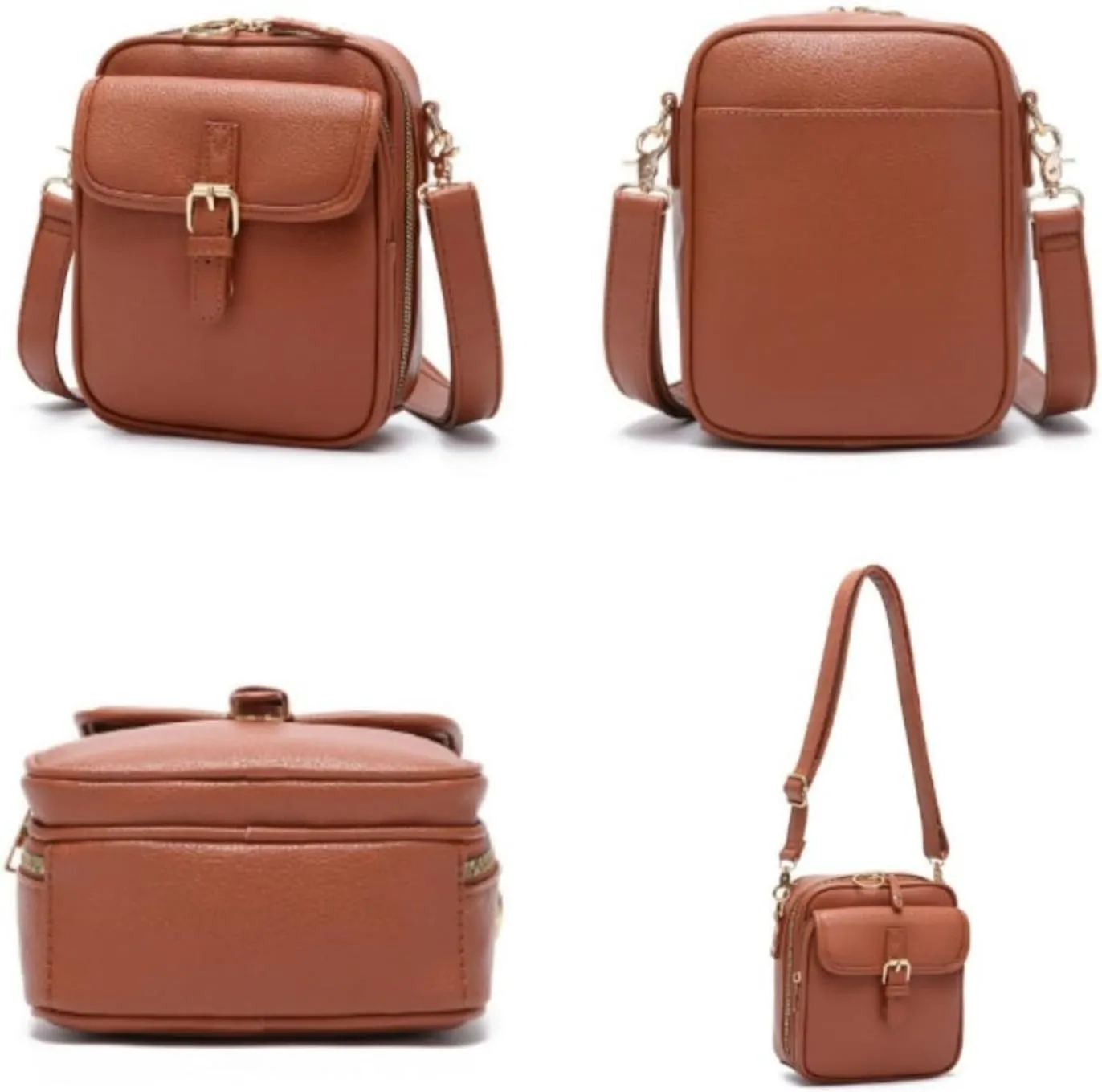 Zealburst Crossbody Leather Bag, Urvashi Crossbody Bag,Urvashi Vintage Double Layer Large Capacity Mini Cross Body Bags